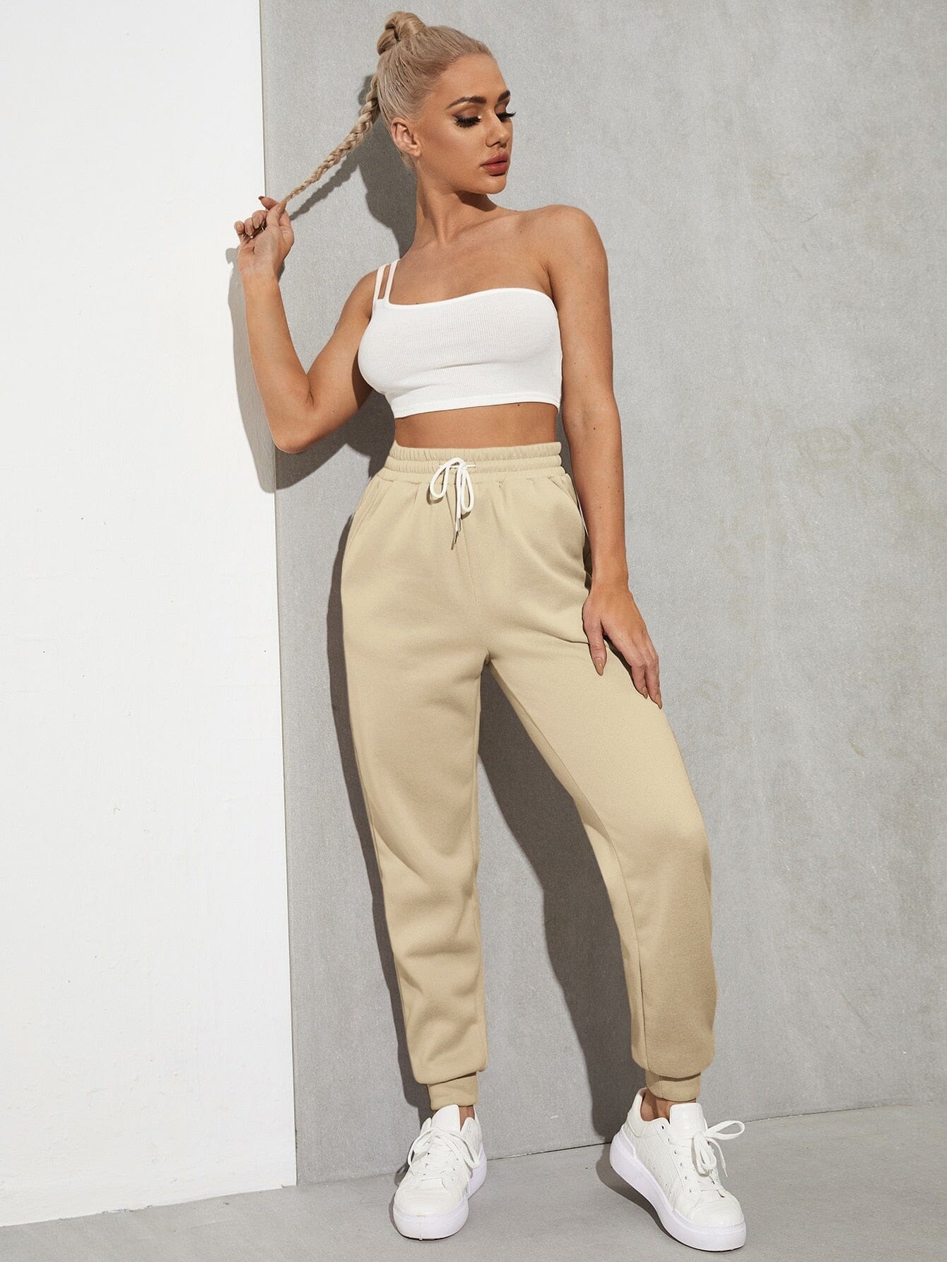 Calça Moletom Basic com Cordão