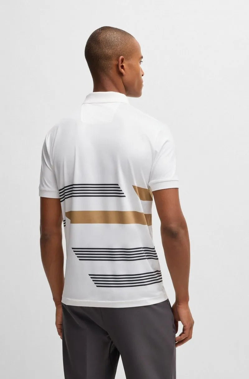 Polo Paddy De Jersey Elástico Com Riscas
