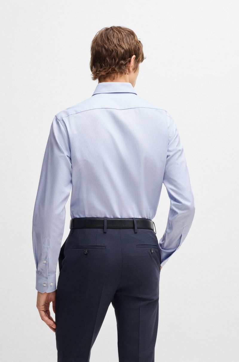 Camisa Regular De Algodão Estruturado