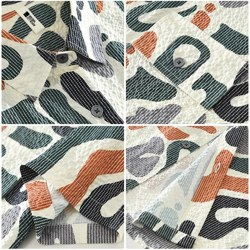 Camisa Masculina Estampada Abstrata