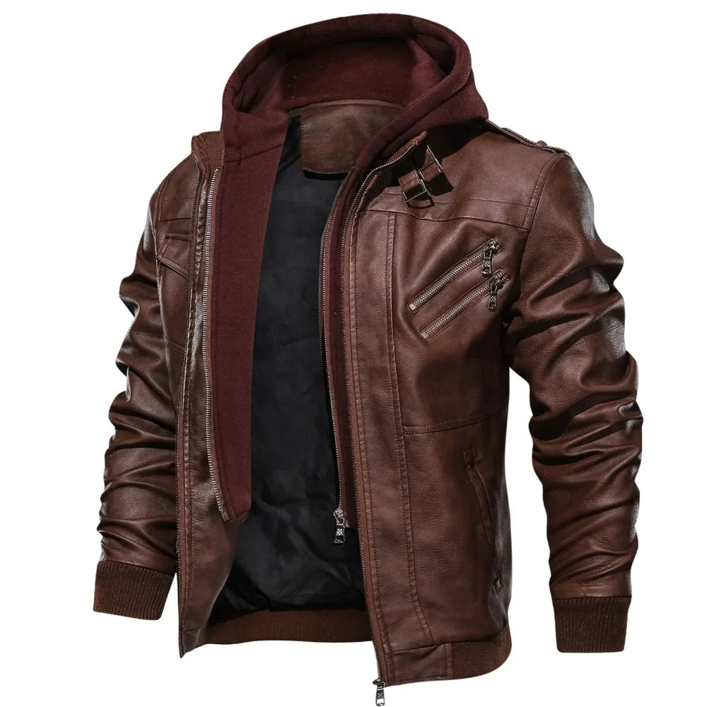 Jaqueta Masculina de Couro Dover
