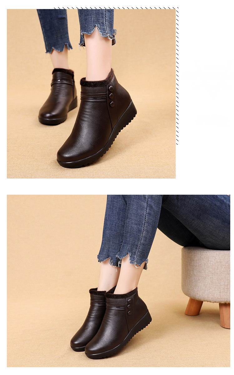 Bota Couro de Inverno Peluciado - Hellena