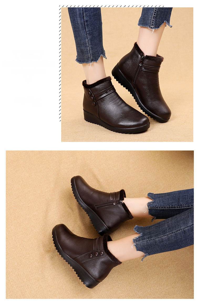 Bota Couro de Inverno Peluciado - Hellena