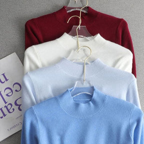 Suéter Feminino Básico Slim Casual