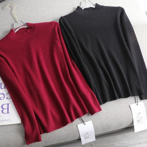 Suéter Feminino Básico Slim Casual