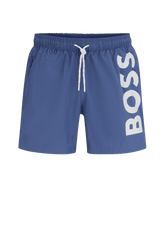 Shorts De Banho De Secagem Rápida Com Estampa Grande De Logo