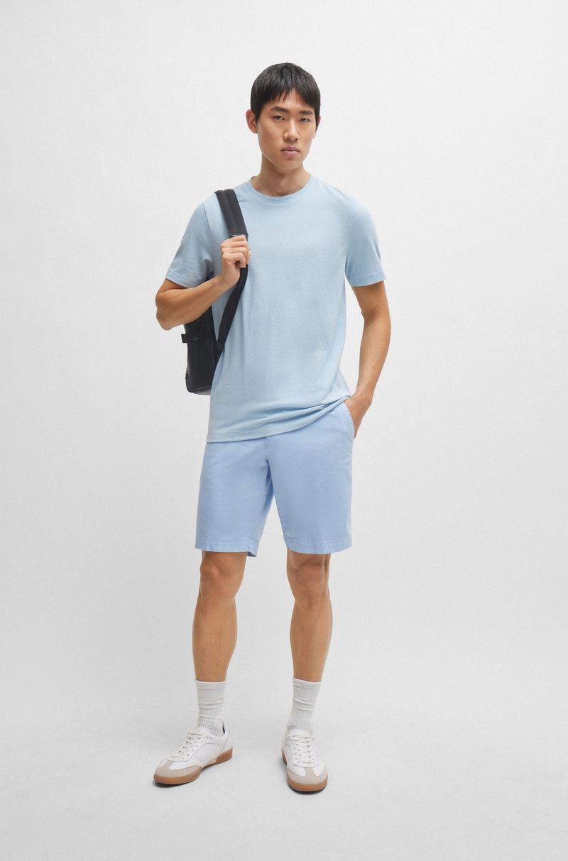 Camiseta Em Algodão Com Jacquard De Bolhas
