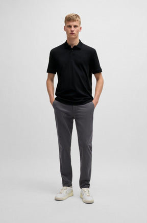 Polo Em Algodão Interlock Com Logo