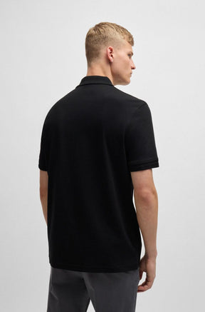 Polo Em Algodão Interlock Com Logo