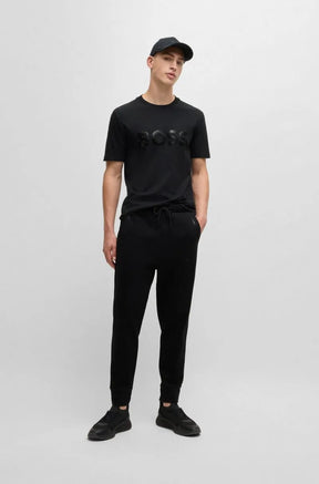 Camiseta De Algodão Com Logo Espelhado