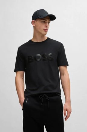 Camiseta De Algodão Com Logo Espelhado
