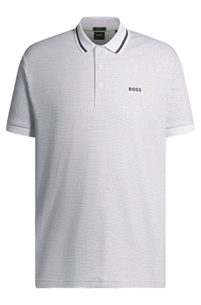 Polo Paddy Em Jacquard De Algodão