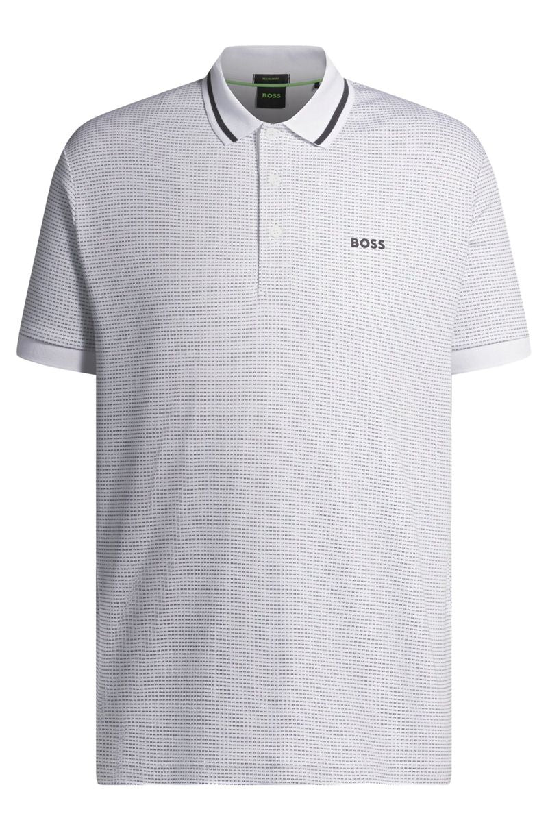 Polo Paddy Em Jacquard De Algodão