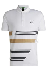 Polo Paddy De Jersey Elástico Com Riscas