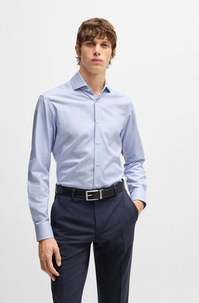 Camisa Regular De Algodão Estruturado