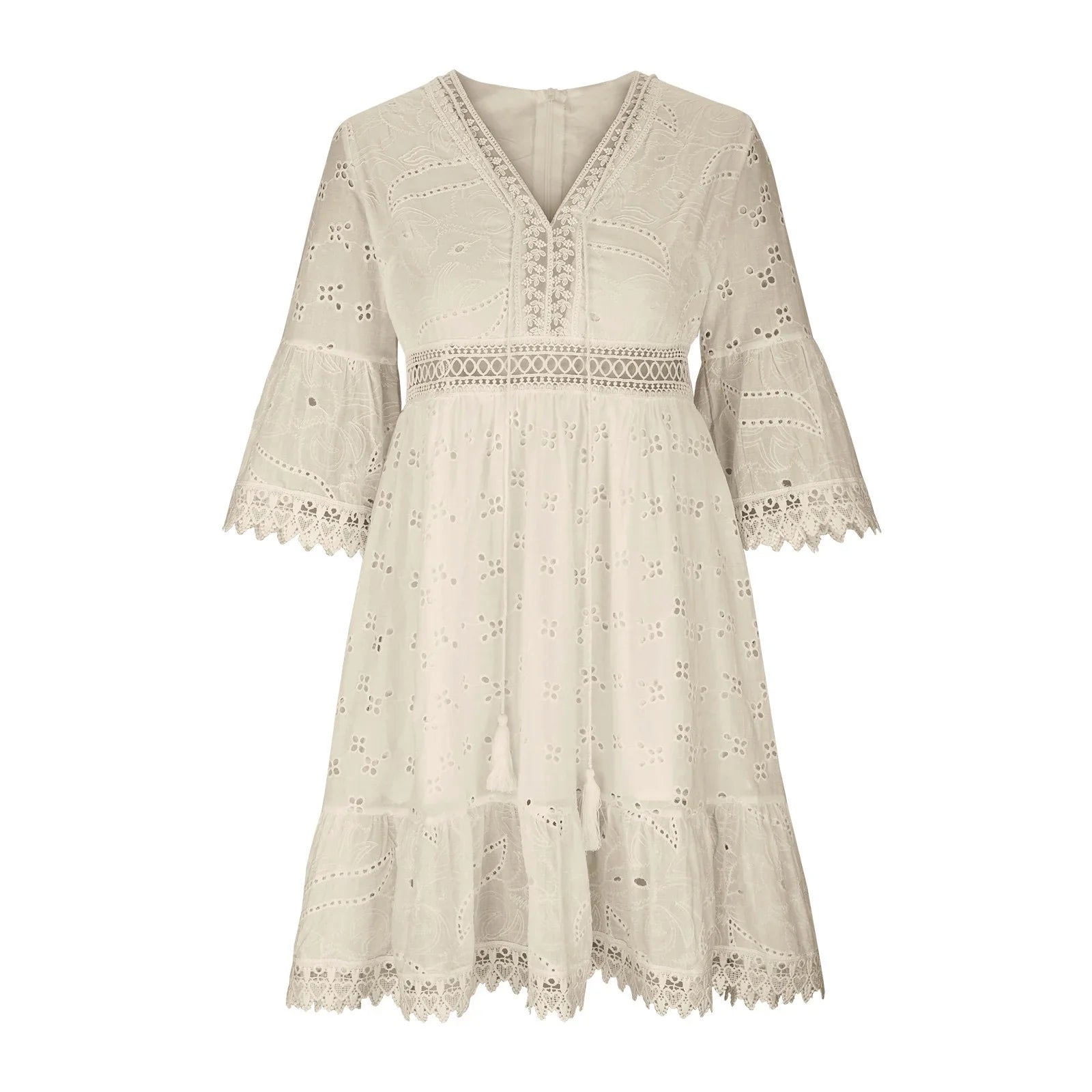 Vestido Elea Boho Curto Renda