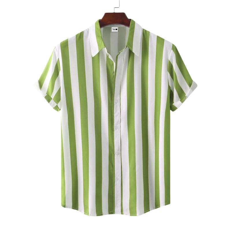 Camisa Masculina Listrada de Verão