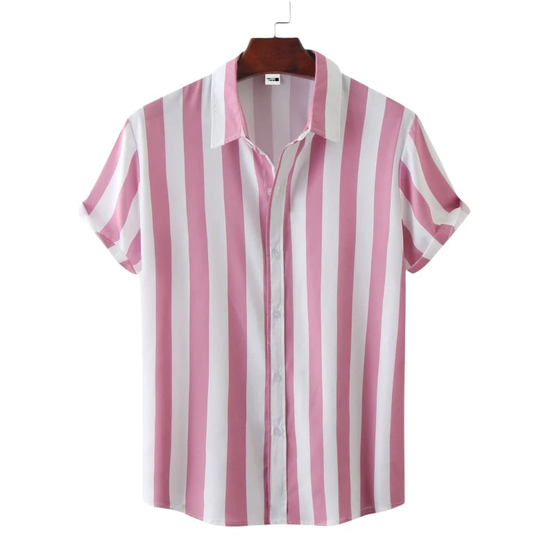 Camisa Masculina Listrada de Verão