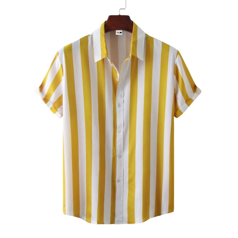 Camisa Masculina Listrada de Verão