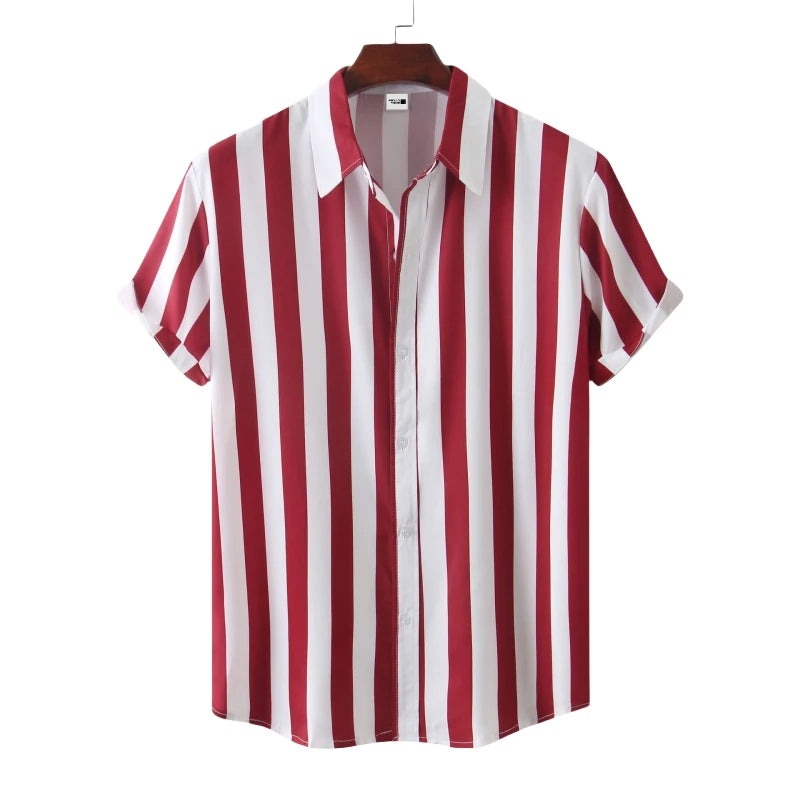 Camisa Masculina Listrada de Verão
