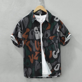 Camisa Masculina Estampada Abstrata