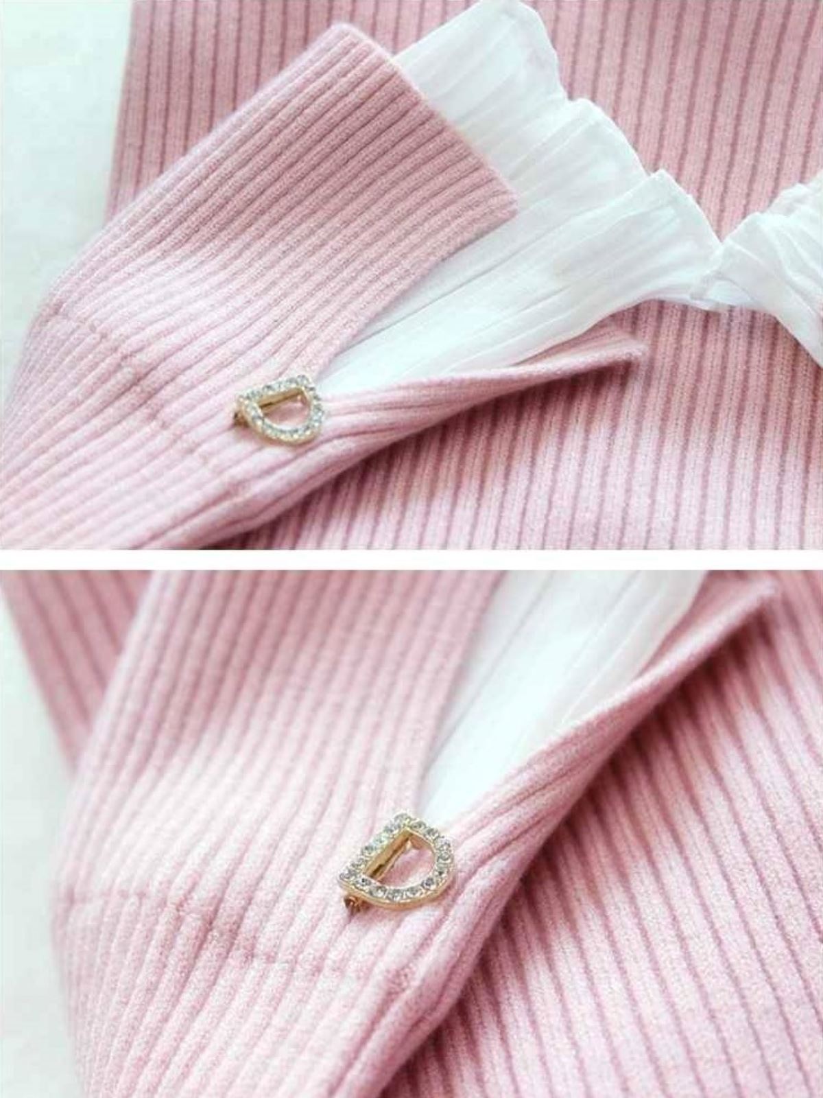 Suéter Feminino Plissado Elegante
