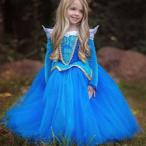 Vestido Aurora Azul Clássico - A Bela Adormecida