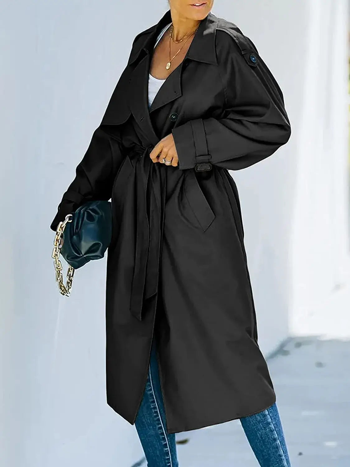 Casaco Longo Feminino Trench Kalliope