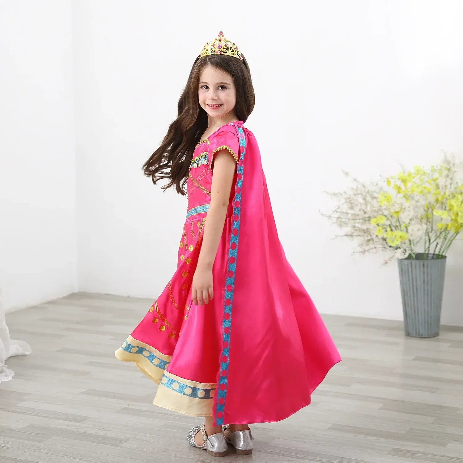 Fantasia Infantil Jasmine Rosa