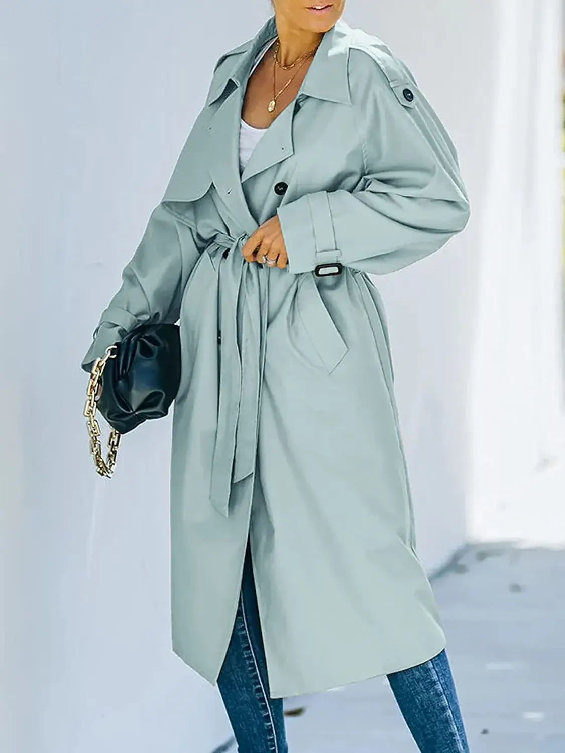Casaco Longo Feminino Trench Kalliope