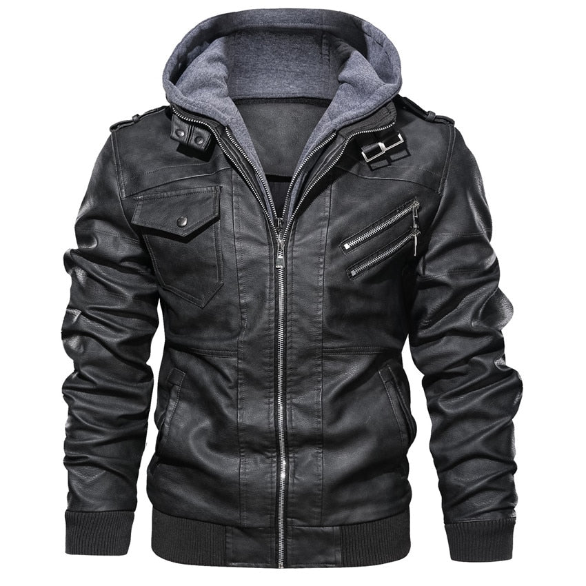 Jaqueta Masculina de Couro Dover