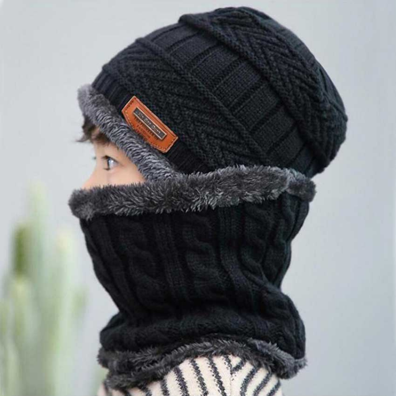 Kit Inverno Infantil - Touca Gorro + Cachecol + Luva