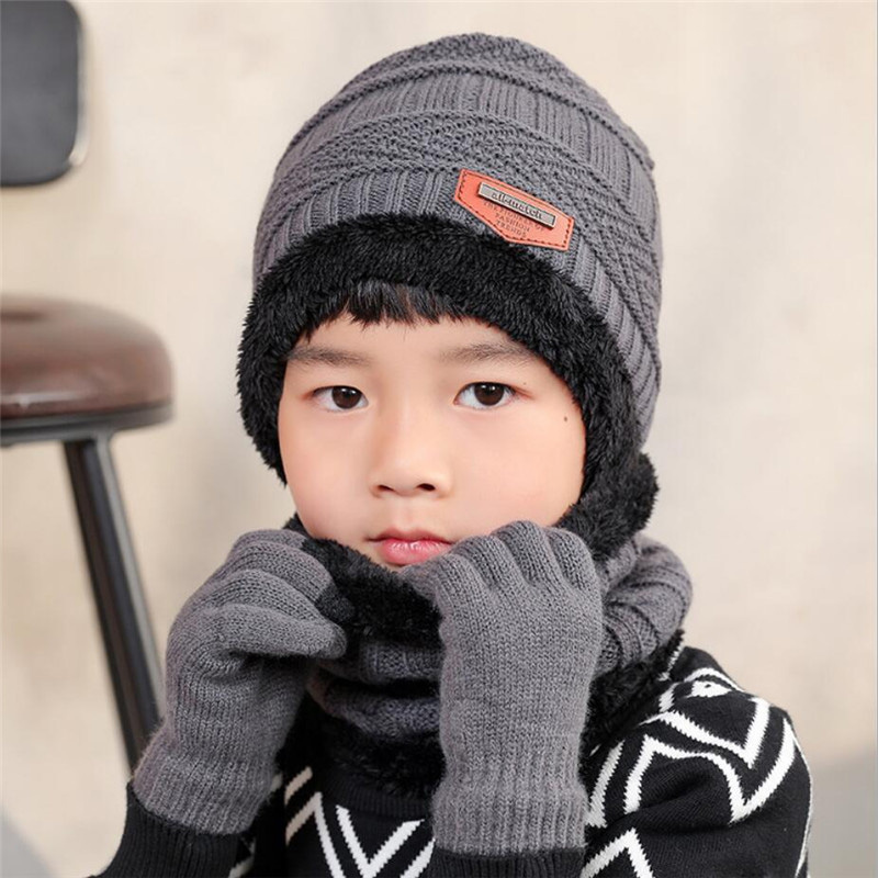 Kit Inverno Infantil - Touca Gorro + Cachecol + Luva