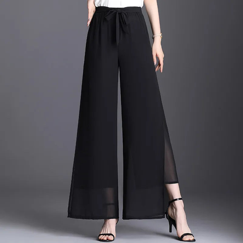 Calça em Chiffon Dupla Camada