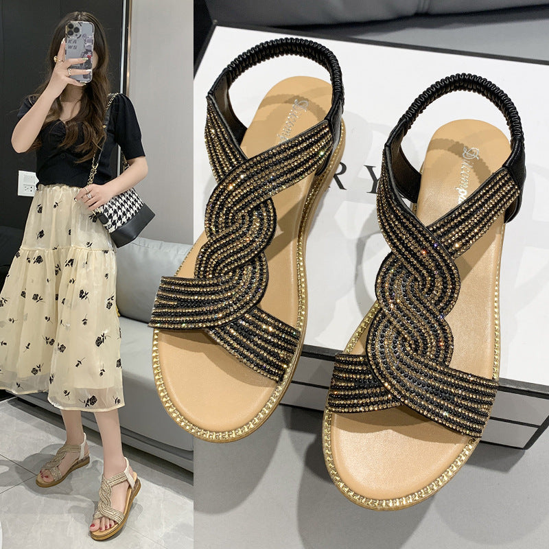 Sandália Strass Refined