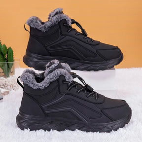 Bota Feminina de Inverno com Forro de Algodão Caminhada