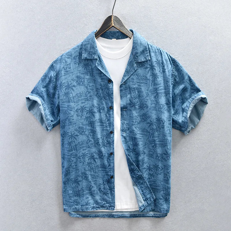 Camisa Masculina Estilo Praia
