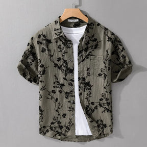 Camisa Masculina Estampa de Folhagens