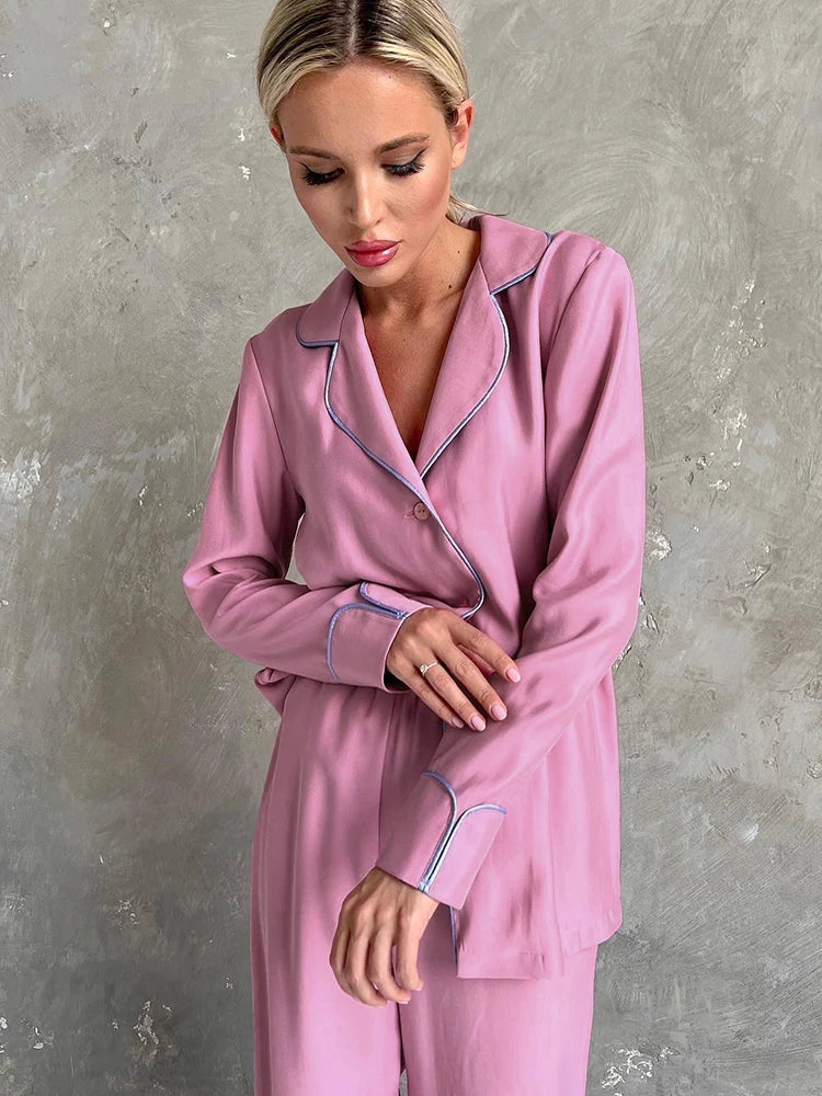 Pijama Feminino Americano  Longo - Silk