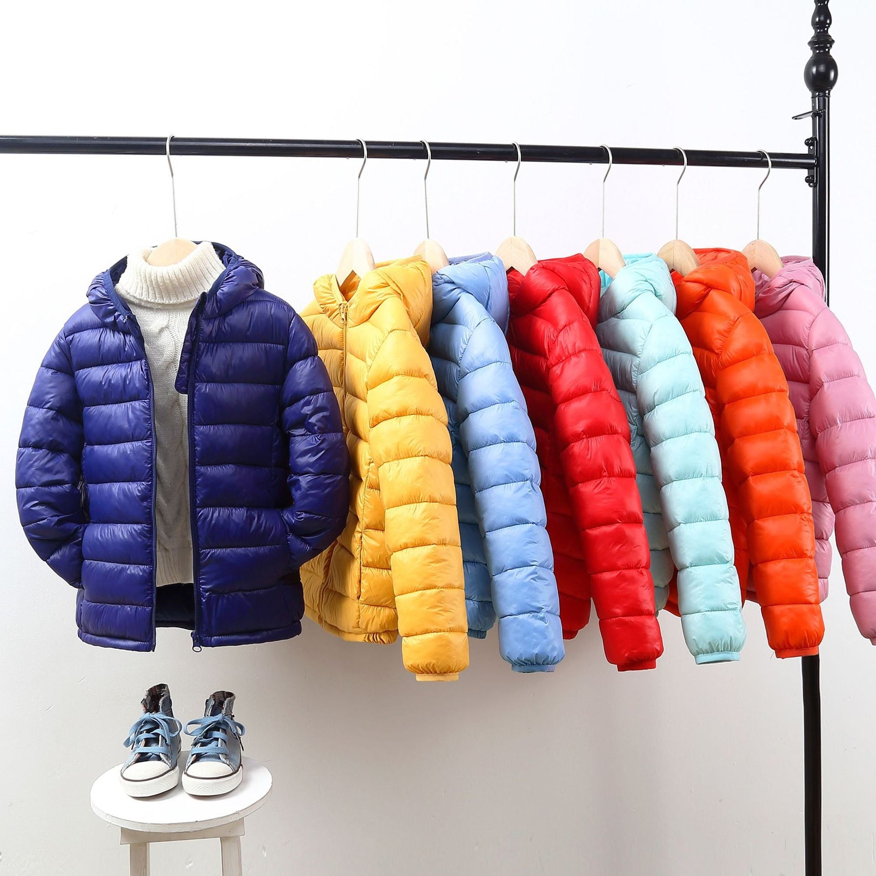 Jaqueta Infantil Puffer com Capuz Unissex