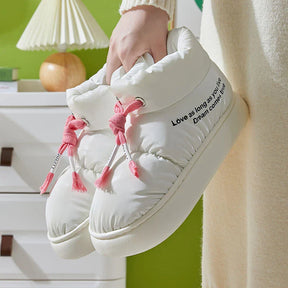 Bota Feminina Impermeável Acolchoada de Algodão
