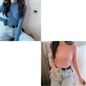 KIT 2 Blusas Canelada Gola Alta