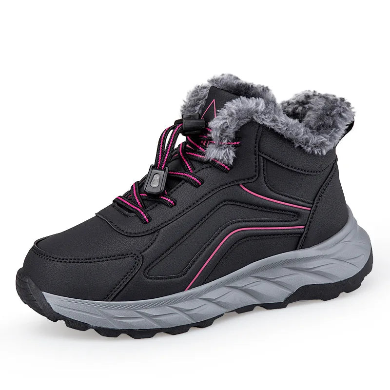 Bota Feminina de Inverno com Forro de Algodão Caminhada