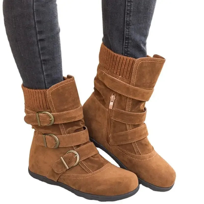 Bota Feminina Para Inverno com Fivela