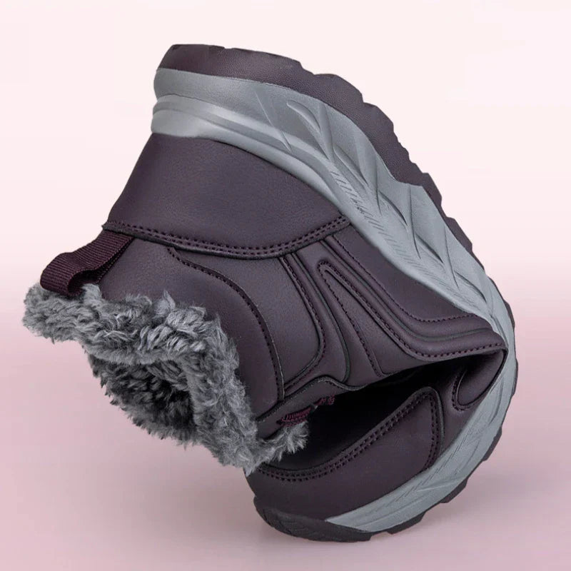 Bota Feminina de Inverno com Forro de Algodão Caminhada