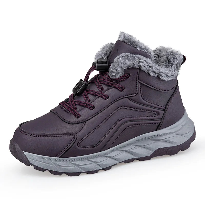 Bota Feminina de Inverno com Forro de Algodão Caminhada
