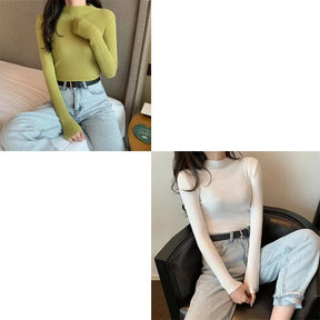 KIT 2 Blusas Canelada Gola Alta