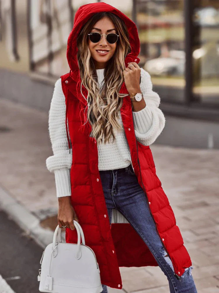 Colete Feminino Puffer Longo Feline