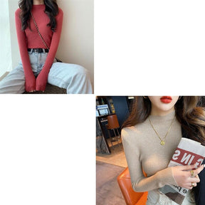 KIT 2 Blusas Canelada Gola Alta