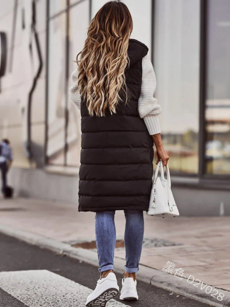 Colete Feminino Puffer Longo Feline